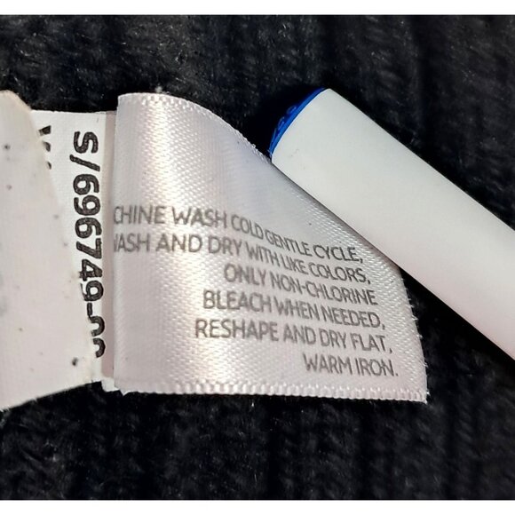 Old Navy Black Cable Knit Sweater Dress With Cowl Neck & Long Sleeves Size Small - Picture 10 of 11